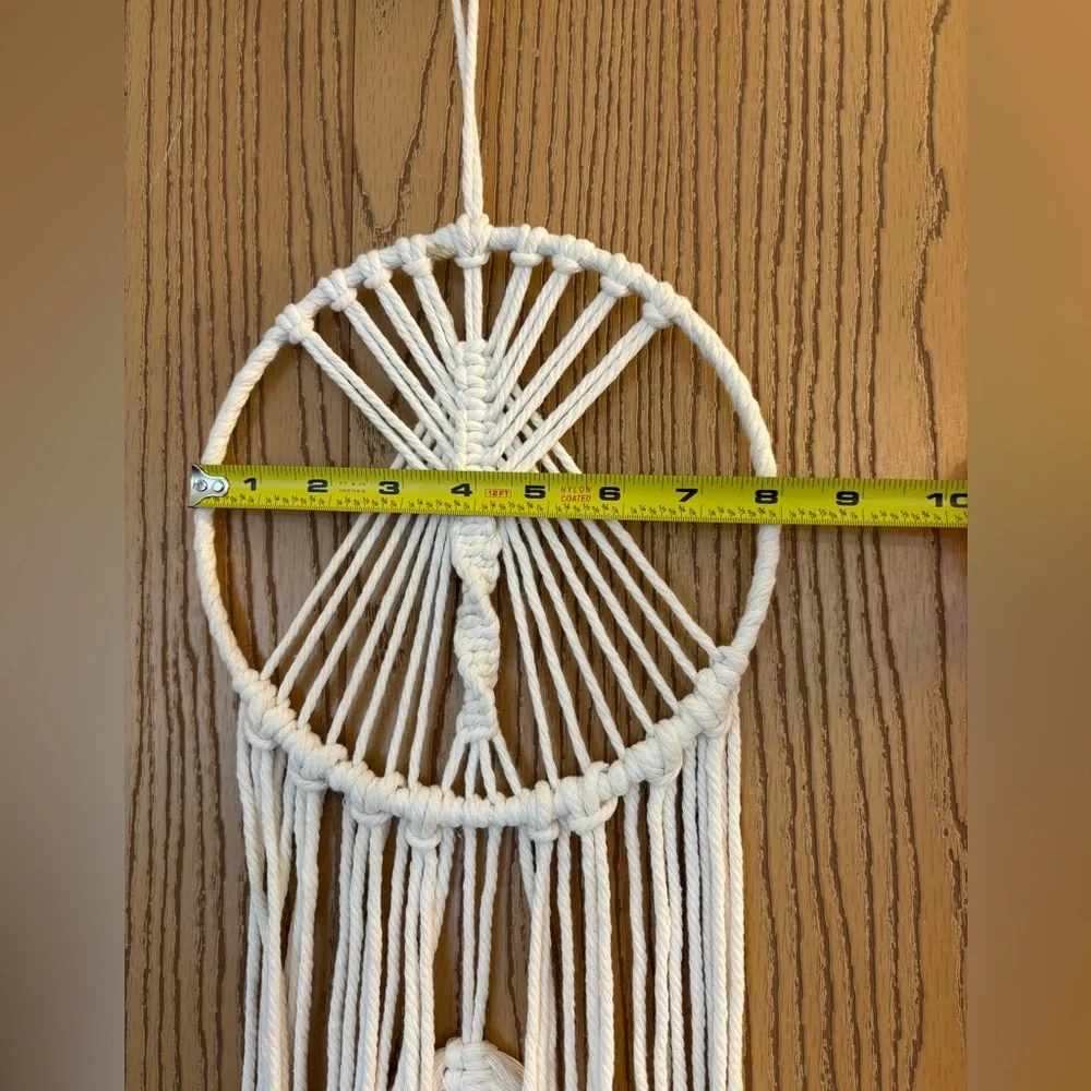 2/$20 Elegant Cream Macrame Dreamcatcher Wall Decor